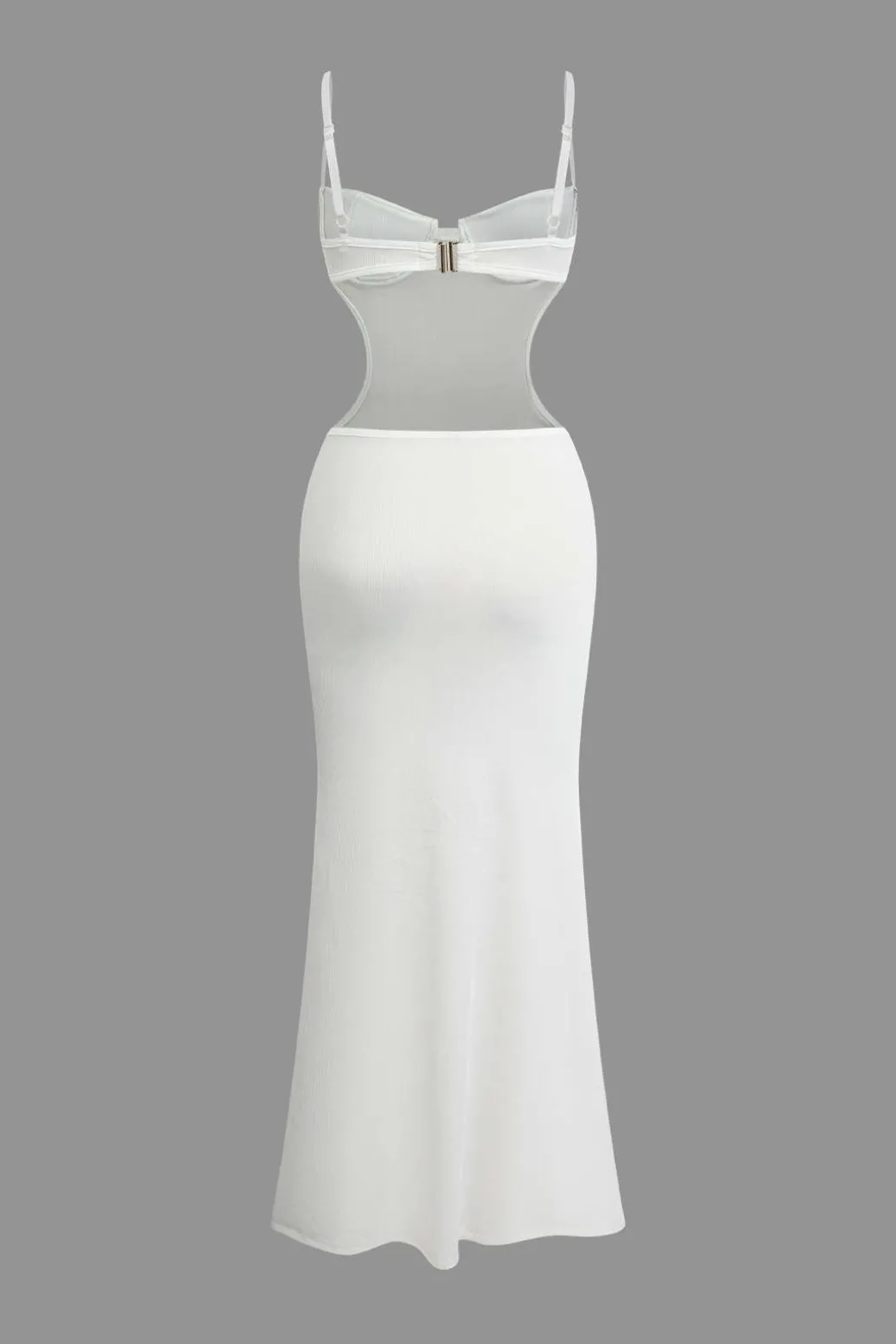 Cut Out Backless Bustier Slip Maxi Dress