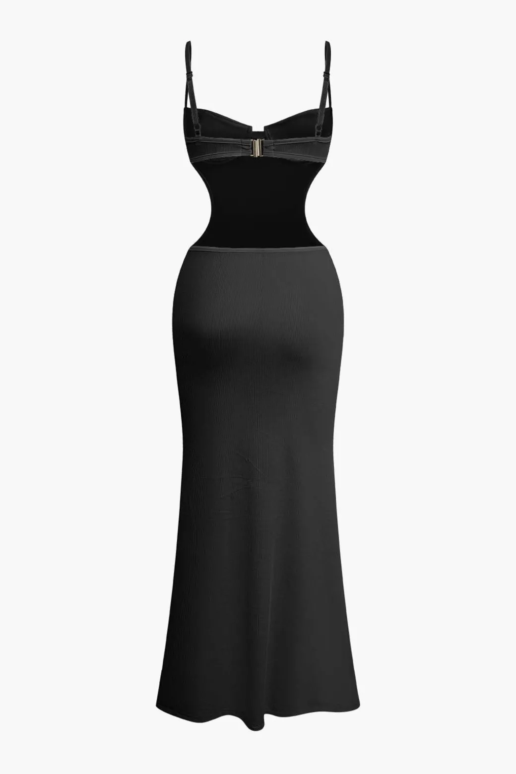 Cut Out Backless Bustier Slip Maxi Dress