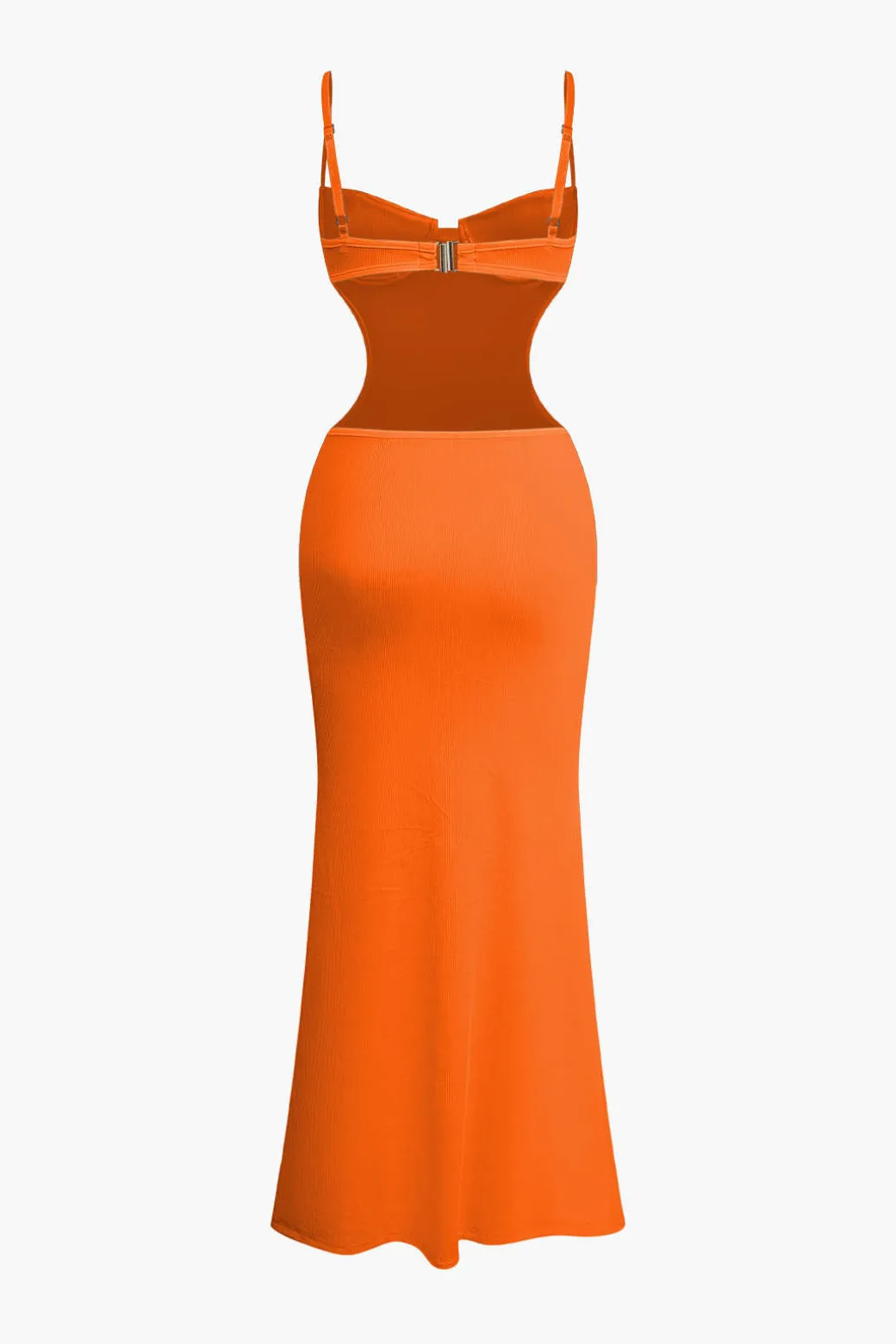 Cut Out Backless Bustier Slip Maxi Dress