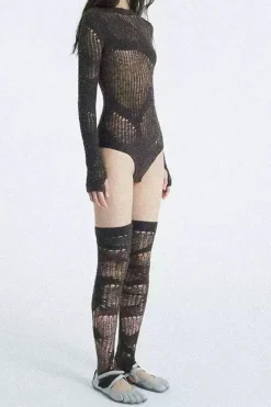 Cut Out Long Sleeve Bodysuit