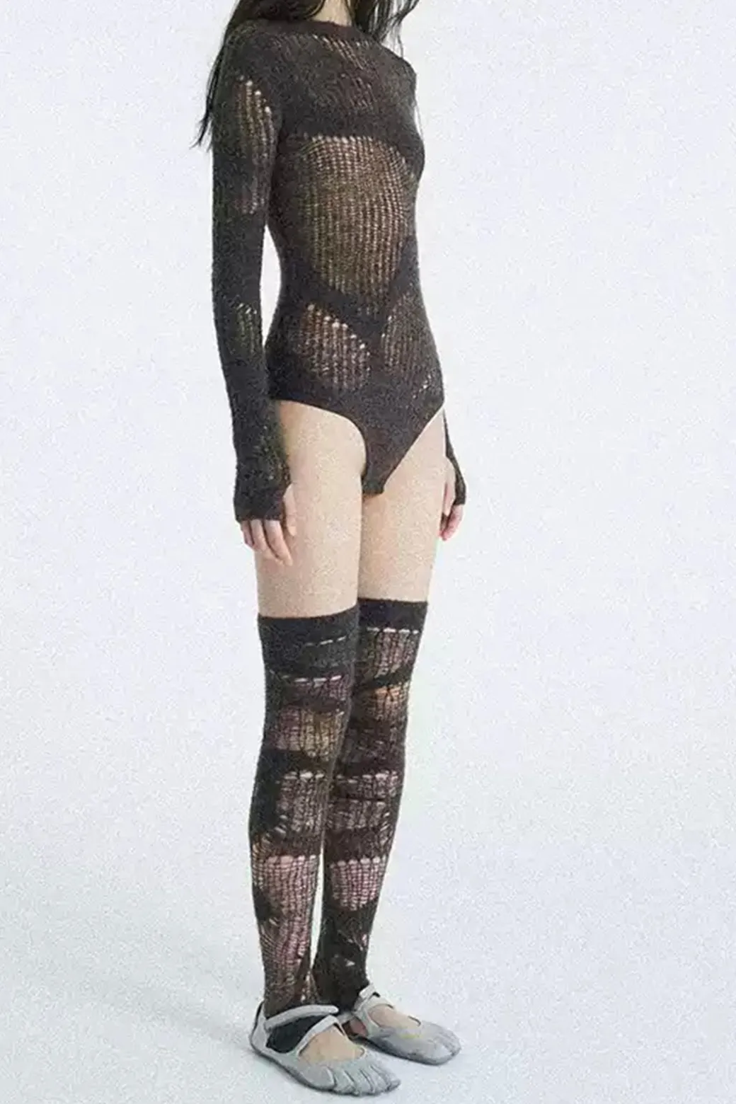 Cut Out Long Sleeve Bodysuit