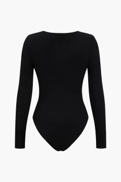 Cut Out Long Sleeve Bodysuit