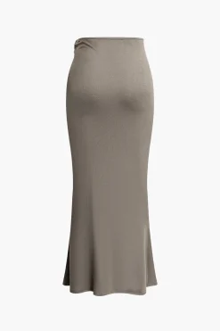 Cut Out Mermaid Maxi Skirt