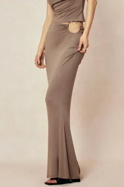 Cut Out Mermaid Maxi Skirt
