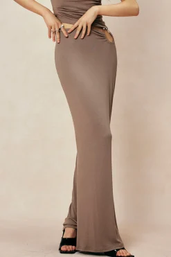 Cut Out Mermaid Maxi Skirt