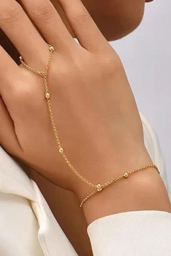 Cut Out Metal Bead Bracelet
