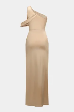 Cut Out One Shoulder Sleeveless Midi Dress