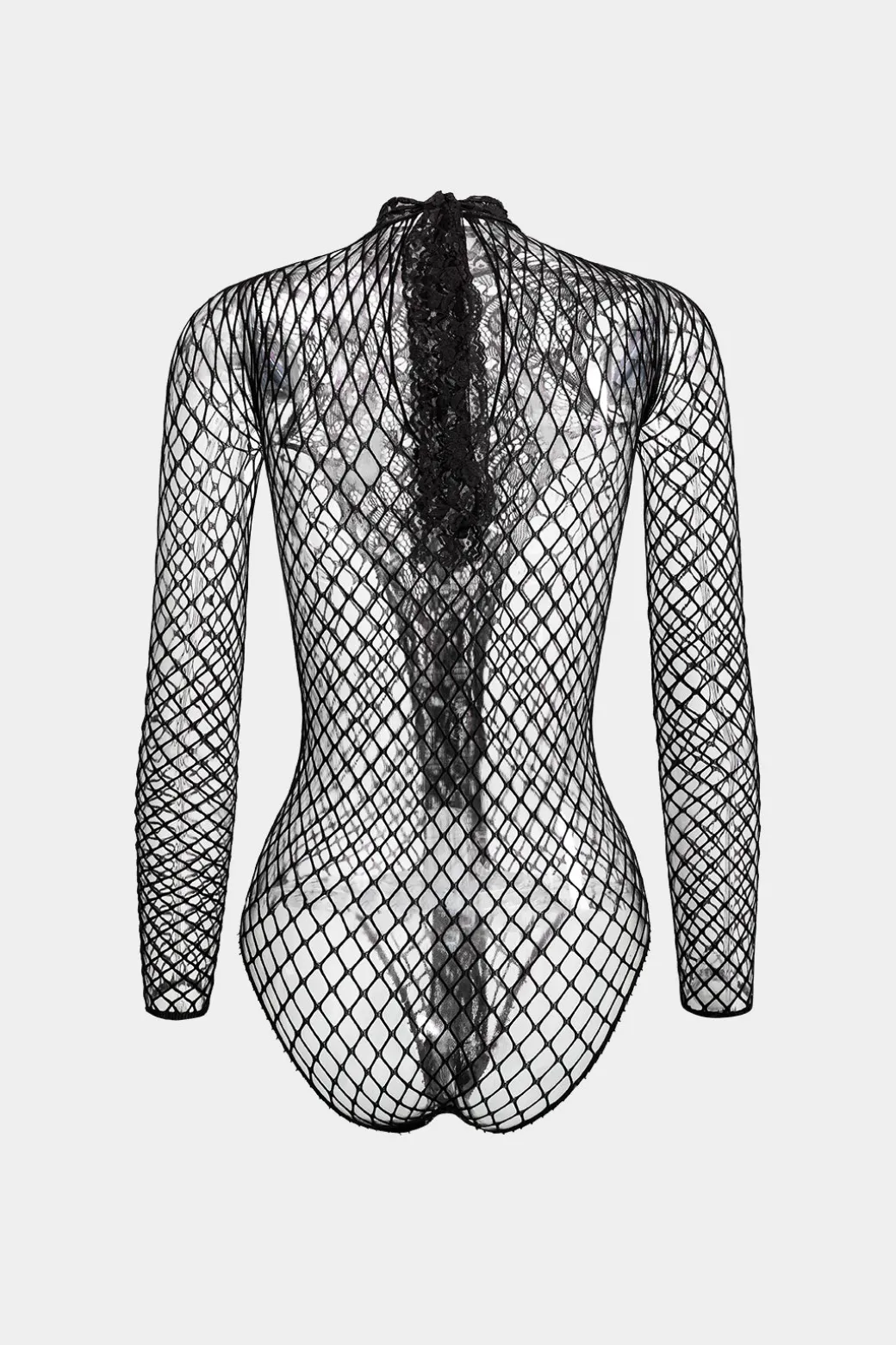 Cut Out Rhinestone Long Sleeve Bodysuit