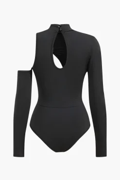 Cutout Bodysuit And High-Slit Skirt Set