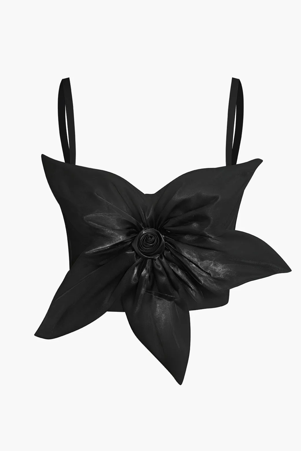 3D Floral Hook And Eye Corset Top