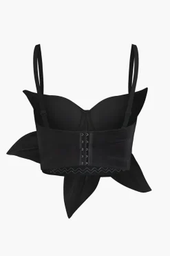 3D Floral Hook And Eye Corset Top
