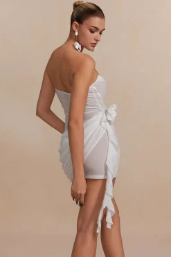 3D Floral Ruffle Corset Mini Dress