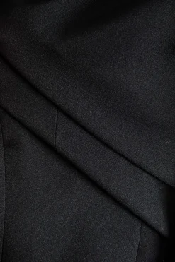 Deep V-neck Long Sleeve Suit Dress