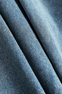 Denim Cut Out Straight Leg Jeans
