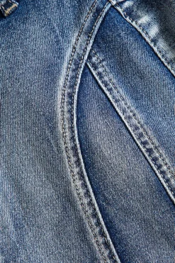 Denim High Waist Pocket Zipper Skirt