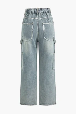 Denim Patchwork Design Jeans
