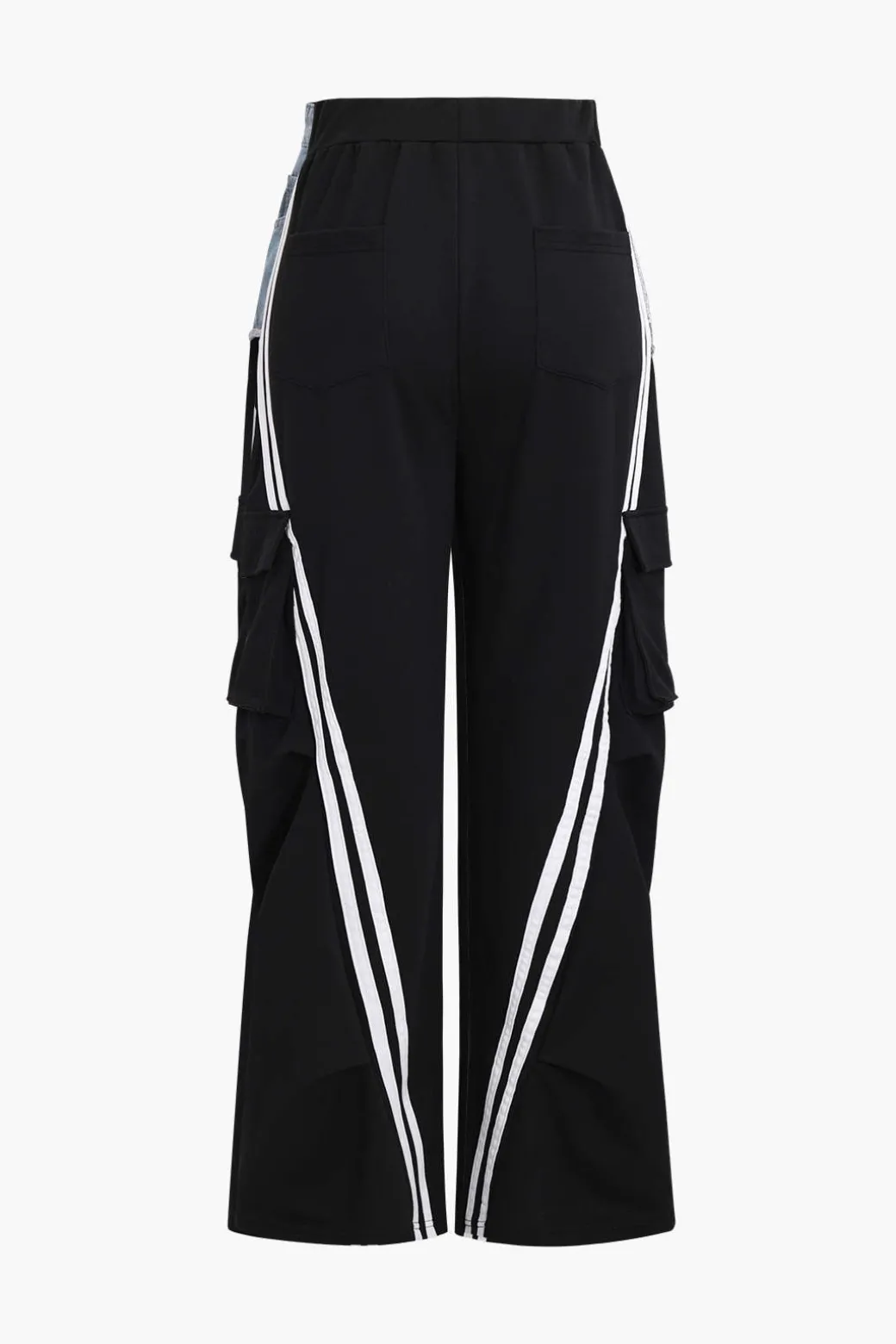 Denim Patchwork Pocket Trousers