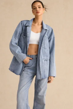 Denim Pocket Buttons Long Sleeve Outerwear