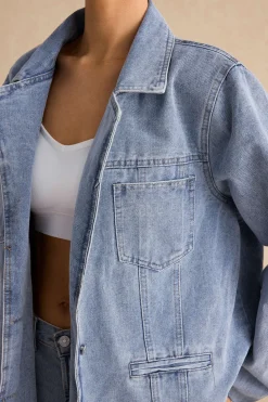Denim Pocket Buttons Long Sleeve Outerwear