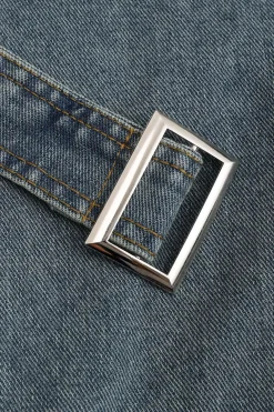 Denim Tie-Up Crossed Outerwear