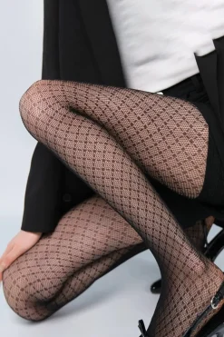 Diamond Grid Tights