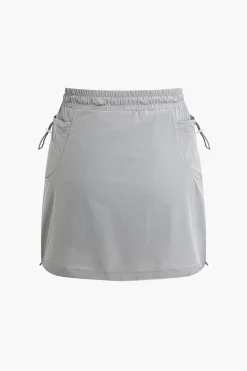 Drawstring Pocket Mini Skirt