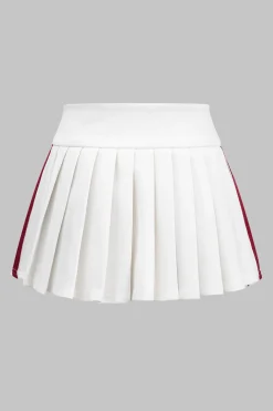 Drawstring Ruched Patchwork Skirt