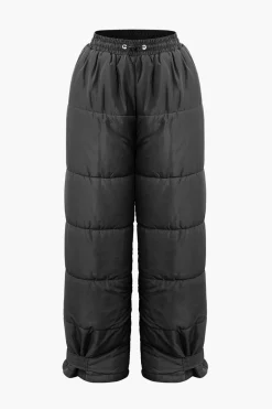 Drawstring Waist Puffer Pants