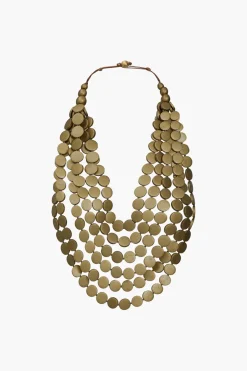 Exaggerated Wood Multi-Layer Body Chain