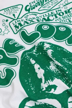 Eye Look Graphic Knot Hem T-Shirt