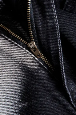 Faded Denim Pocket Button Skirt