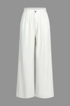 Faded Wide Leg Jeans