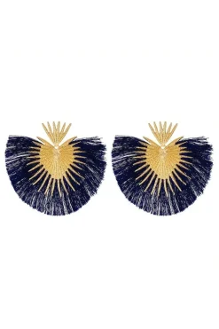 Fan-shaped Tassel Earrings