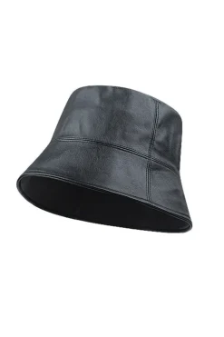 Faux Leather Bucket Hat
