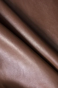 Faux Leather Buckle Skirt