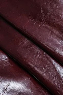 Faux Leather High Waist Metallic Button Skirt