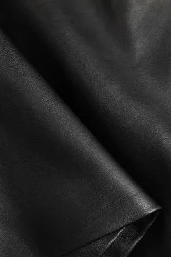 Faux Leather High Waist Skort