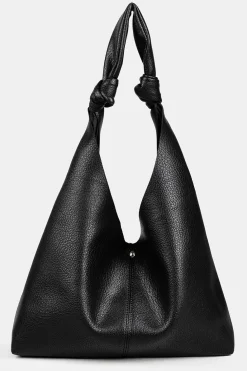 Faux Leather Knot Shoulder Bag