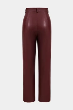 Faux Leather Patchwork Trousers