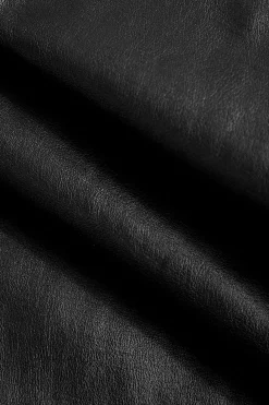 Faux Leather Ruched Skirt