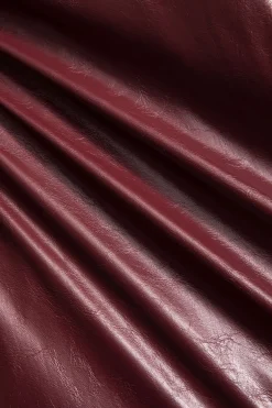 Faux Leather Slit Skirt