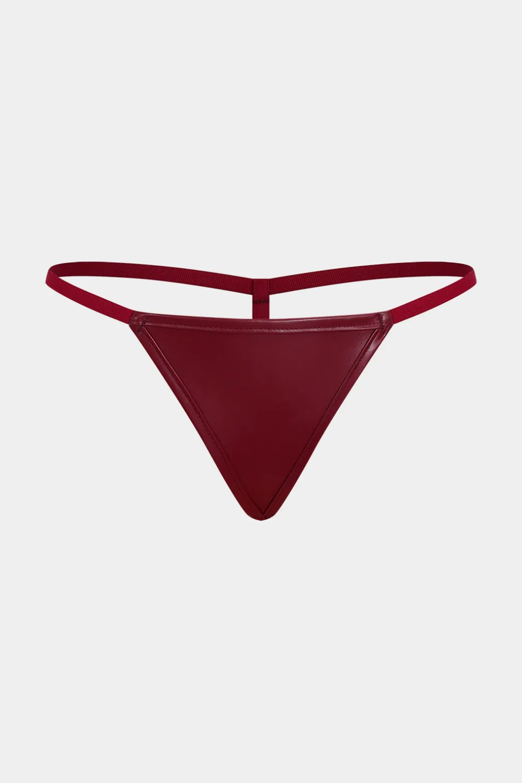 Faux Leather Tie-Up Ribbon Shapewear