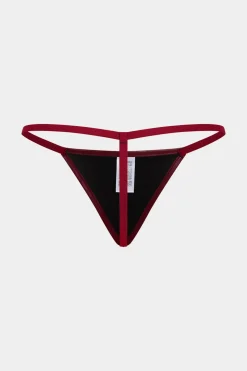 Faux Leather Tie-Up Ribbon Shapewear