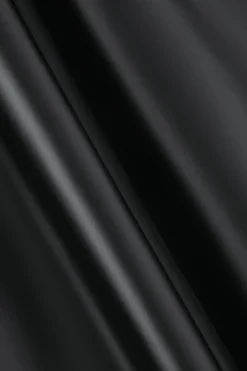 Faux Leather Wrap Sleeveless Ruched Slit Midi Dress