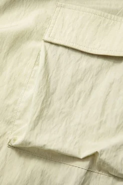 Flap Pocket Belted Ruched Straight Leg Pants
