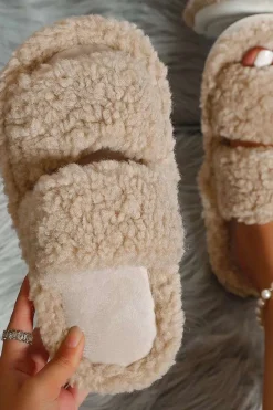 Fleece Round Toe Slippers