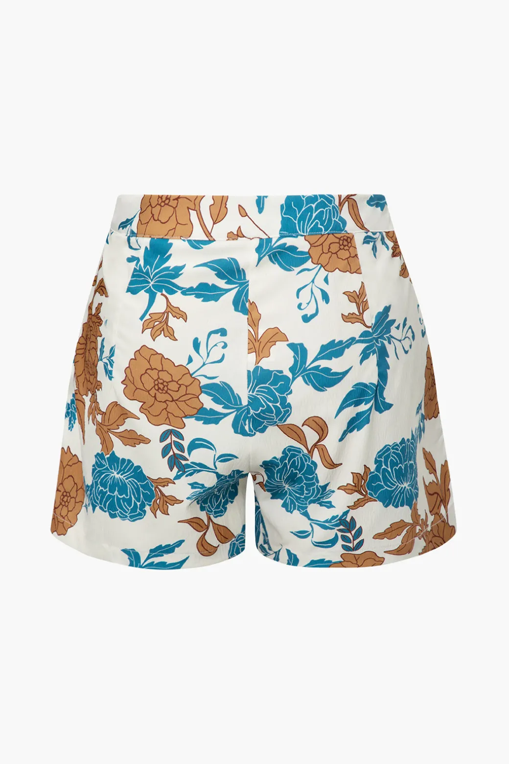 Floral Bra Top And Pocket Shorts And Shirt 3PC Set