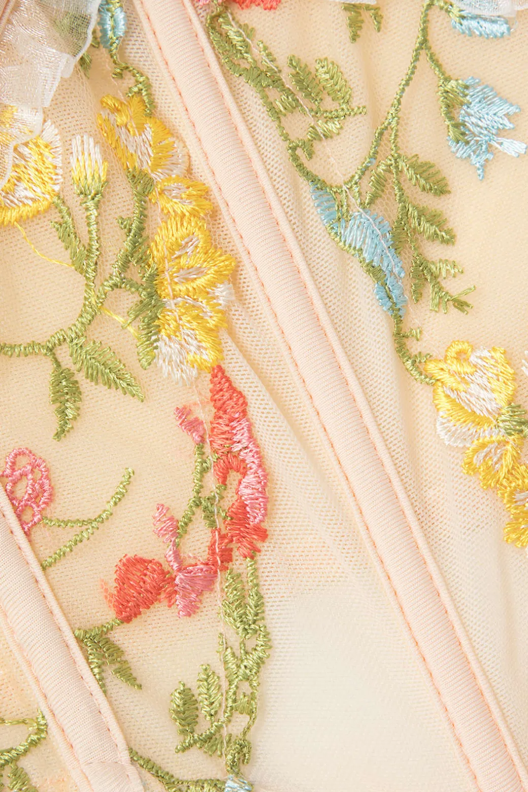 Floral Embroidered Corset Cami Top