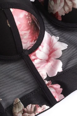 Floral Print Bustier Top