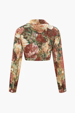 Floral Print Button Jacket